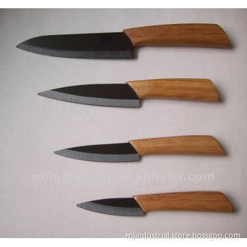 Ceramic knife with new bamboo handle